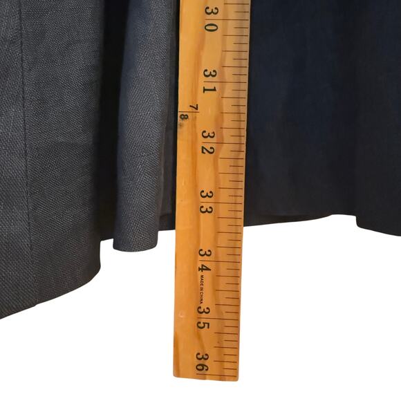 Vintage 80s Bergdorf Goodman Linen Shirt Dress Sz 8 Navy “On the Plaza” Label - Picture 15 of 16